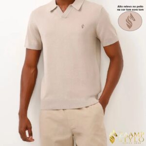 Camisa Polo em V
